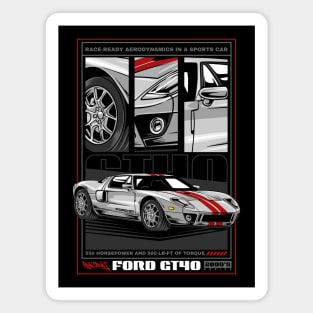 American GT40 Car Magnet